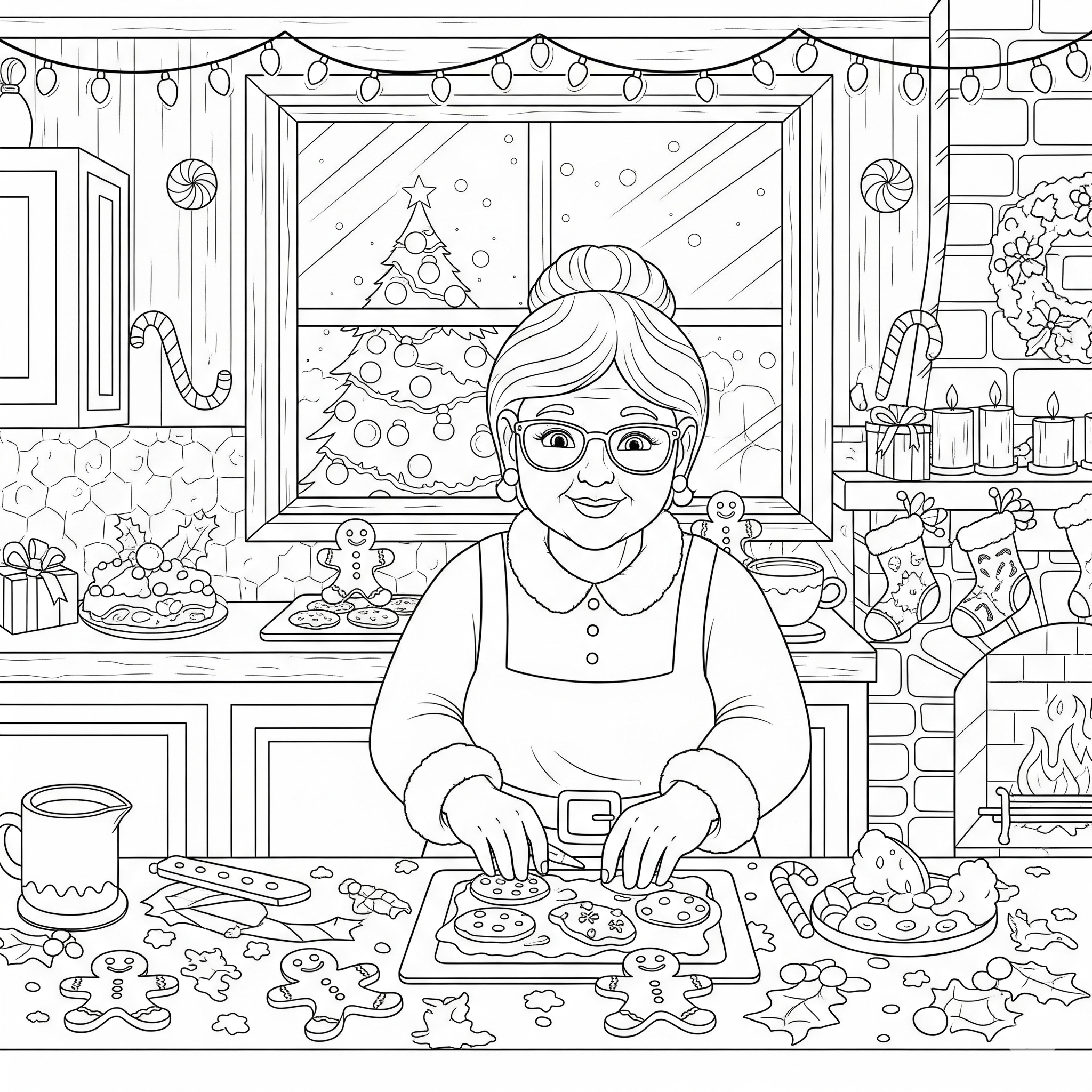 Mrs. Claus Baking Cookies