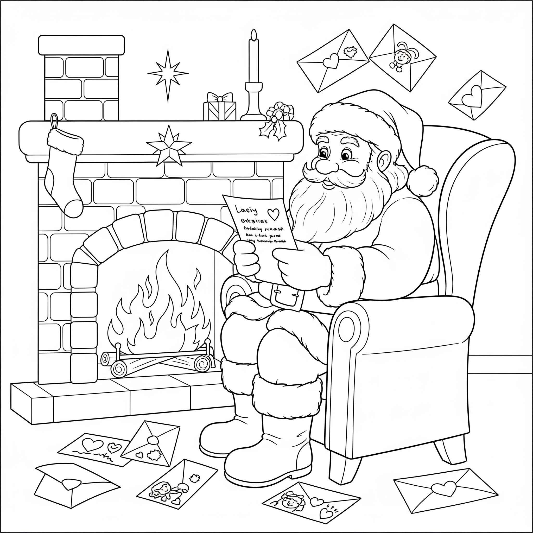 Santa Reading Letters